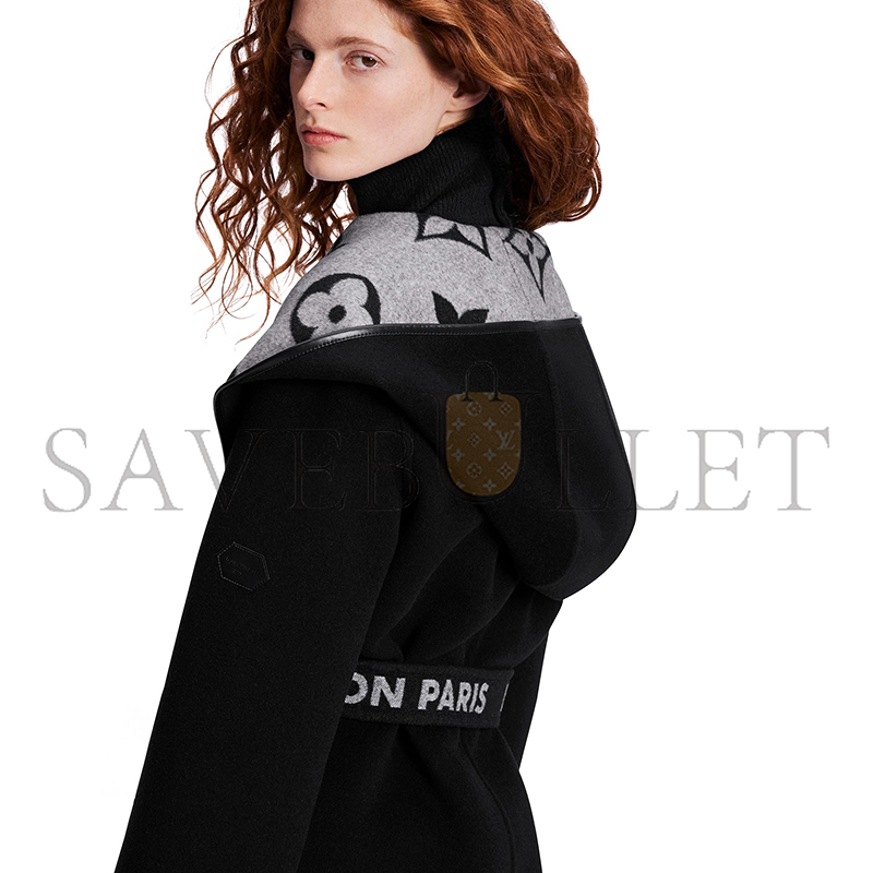 l0vis vvtt0n belted double Fa*e hooded wrap coat 1a945s